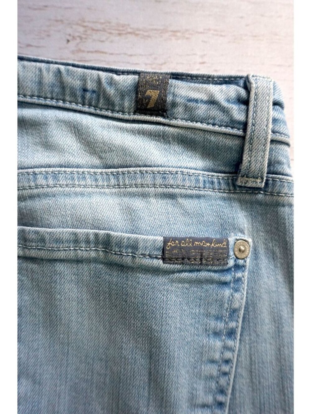 7 For All Mankind Women Blue Skinny Jeans – Size 28 - Picture 11 of 11